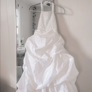 Girls formal white flare dress